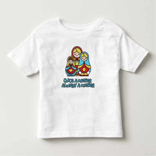 Eens moeder, altijd moeder kinder shirts (Voorkant)