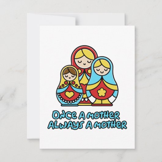 Eens moeder, altijd moeder notitiekaartje (Voorkant)