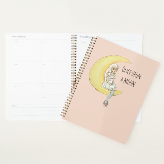 Eens Op Een Maan Meisje Konijn Planner (Display)