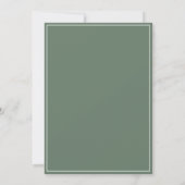 Eens Op Een Tijd Flourish Script Groene Trouw Kaart (Achterkant)