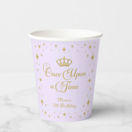 Eens Op Een Tijd Gouden Prinses Verjaardag Papieren Bekers