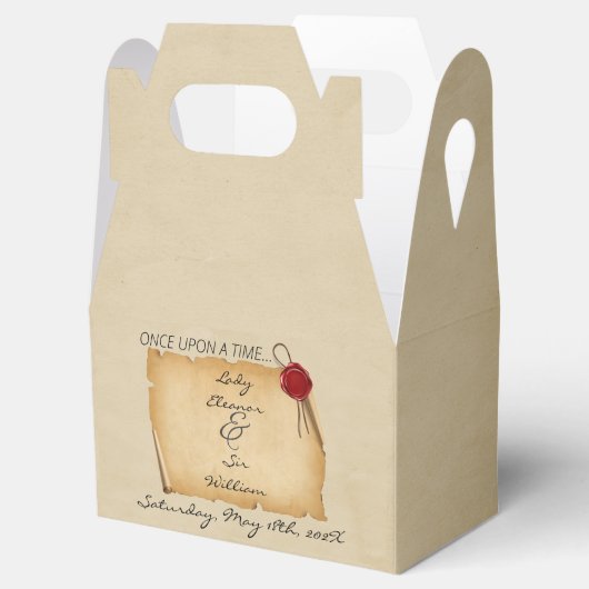 Eens Op Een Tijd Middeleeuwse Verouderde Rol Wasze Bedankdoosjes (Geopend)