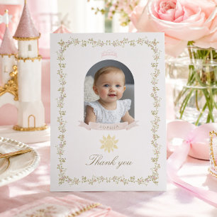 Eens Op Een Tijd Pink Princess foto Bedankkaart