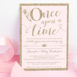 Eens Op Een Tijd Prinses Baby Shower Uitnodiging