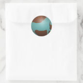 EENS OP EEN TIJDPAARD RONDE STICKER (Tas)