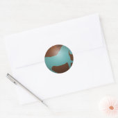 EENS OP EEN TIJDPAARD RONDE STICKER (Envelop)