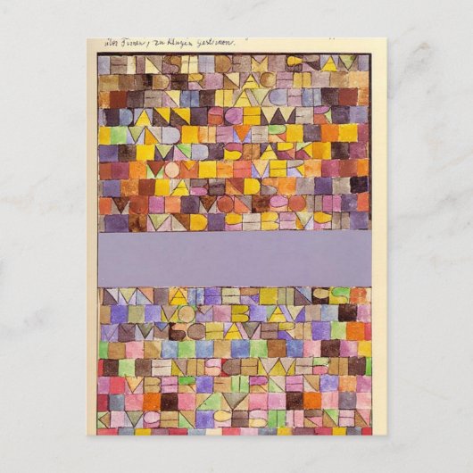 Eens opgekomen uit de grijze nacht van Paul Klee Briefkaart (Voorkant)