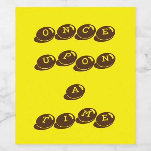 eens per keer wijn etiket (Enkel label)