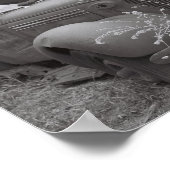 eens twee geliefden in een kus om middernacht poster (Hoek)