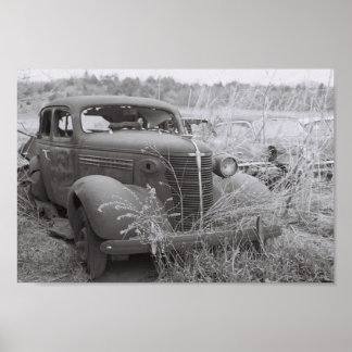 eens twee geliefden in een kus om middernacht poster