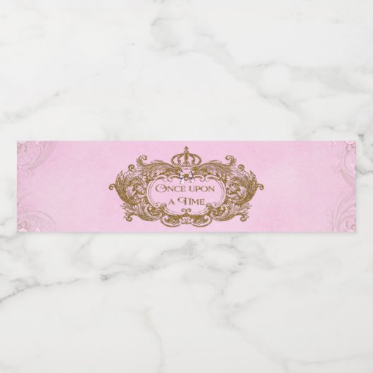 Eens Upon A Time Prinses Waterfleslabels Waterfles Etiket (Enkel label)