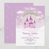 Eens Upon Een Tijd Prinses Verjaardag Kasteel Paar Kaart (Voorkant / Achterkant)
