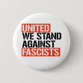Eensgezind zijn we tegen fascisten ronde button 5,7 cm (Voorkant)