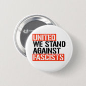 Eensgezind zijn we tegen fascisten ronde button 5,7 cm (Voorkant /achterkant)