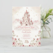 Eensopeneens Sprookjeskasteel Prinses bloem- Kaart (Staand voorkant)