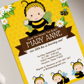 Eenste verjaardag van de Cute Baby Bumble bee Hone Kaart