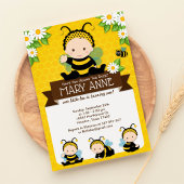 Eenste verjaardag van de Cute Baby Bumble bee Hone Kaart