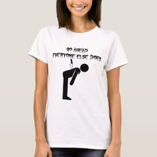 Eentje achterin gaat naar iedereen anders t-shirt