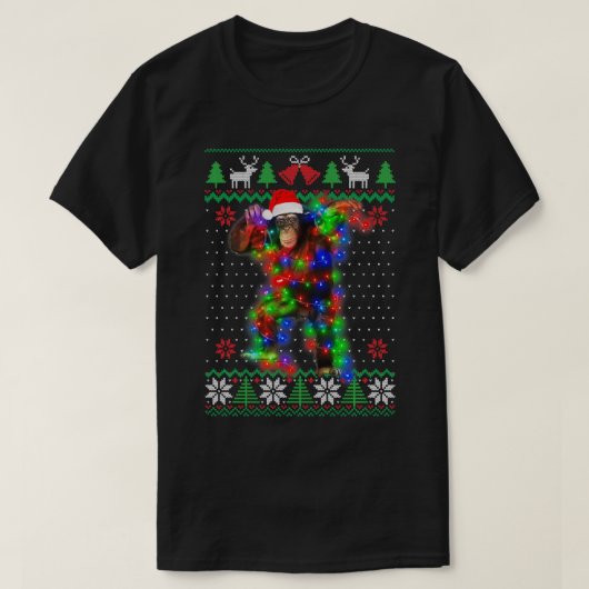 Eentje Animal Ugly Sweater Kerstmis Puppy Animal T-shirt (Design voorkant)