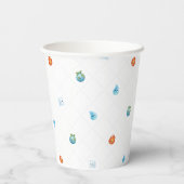 Eentje met de elementen eerste verjaardag papieren bekers (Achterkant)