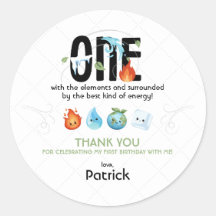 Eentje met de elementen eerste verjaardag