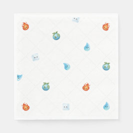 Eentje met de elementen eerste verjaardag servet