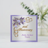 Eentje uit het eten van 50e Jubileum elegant flora Kaart (Staand voorkant)