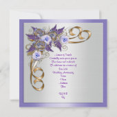 Eentje uit het eten van 50e Jubileum elegant flora Kaart (Achterkant)