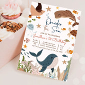 Eentje van het Zee Whale Shark Zee Life 1st Birthd Kaart