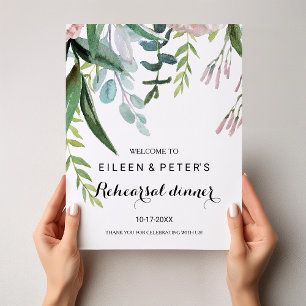 Eentje voor Tropische Floral Rehearal Welkom Poster