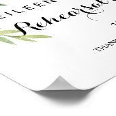 Eentje voor Tropische Floral Rehearal Welkom Poster (Hoek)