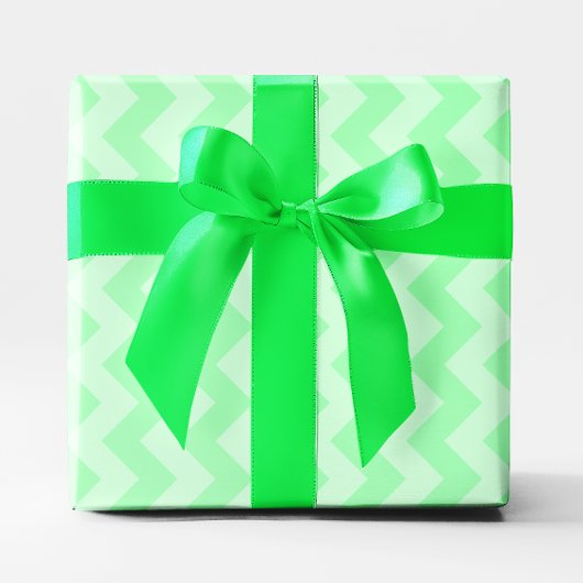 Eentonig Muntgroene Zigzag Cadeaupapier