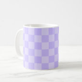 Eentonige lavendel geruite patroon koffiemok (Voorkant links)