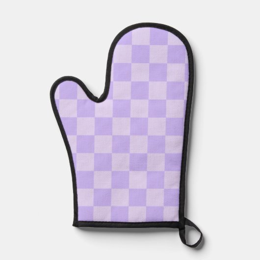 Eentonige lavendel geruite patroon ovenwant (Voorkant)