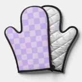 Eentonige lavendel geruite patroon ovenwant (Voorkant / Achterkant)