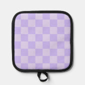 Eentonige lavendel geruite patroon pannenlap (Voorkant)