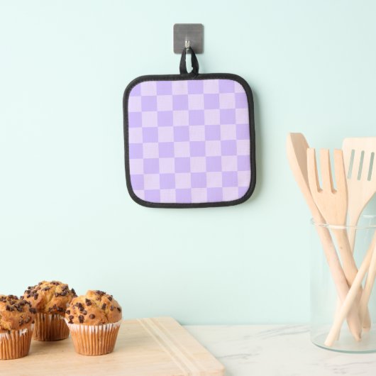 Eentonige lavendel geruite patroon pannenlap (Insitu(Ophanging))