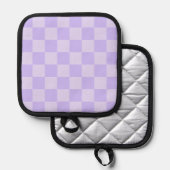 Eentonige lavendel geruite patroon pannenlap (Voorkant / Achterkant)