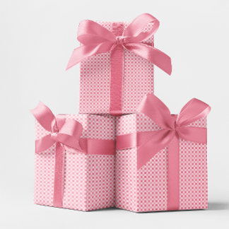 Eentonige roze kleine geruite check cadeaupapier