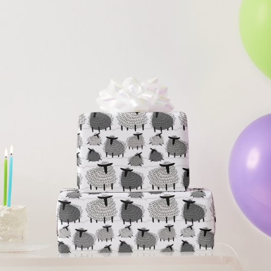 Eentonige Wollen Schapen Inpakpapier (Feestgeschenken)