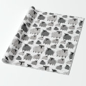 Eentonige Wollen Schapen Inpakpapier (Uitgerold)