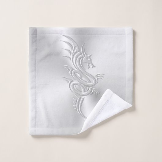 Eentrooskleurige oostelijke draak bad handdoek (Wasdoekje)