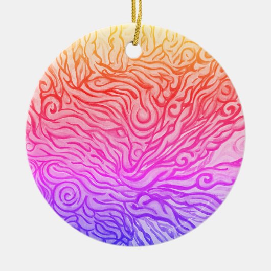 Eenviskeramische sierkunst - kunst door NessieYara Keramisch Ornament (Voorkant)