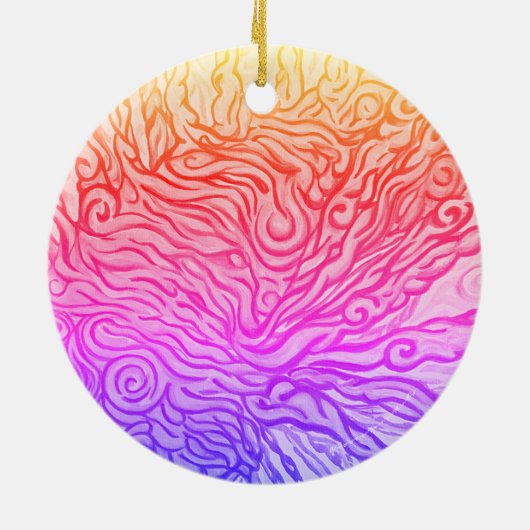 Eenviskeramische sierkunst - kunst door NessieYara Keramisch Ornament (Achterkant)