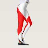 Eenvormig rood wit gevlakt vierkant leggings (Rechts)