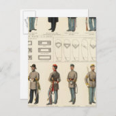 Eenvormige, Amerikaanse, CS-legers Briefkaart (Voorkant / Achterkant)