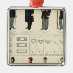 Eenvormige, Amerikaanse, CS-legers Metalen Ornament