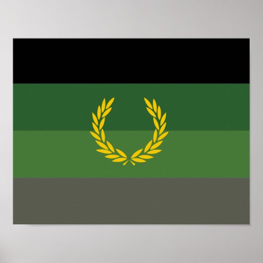 Eenvormige militaire vlag poster (Voorkant)