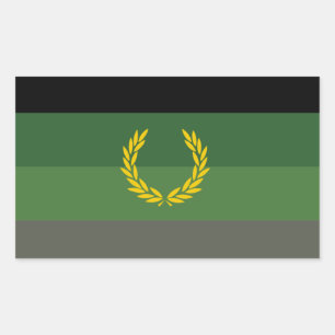 Eenvormige militaire vlag rechthoekige sticker