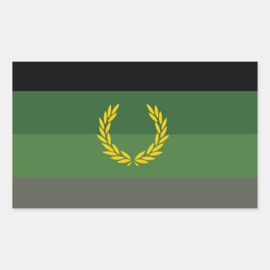 Eenvormige militaire vlag rechthoekige sticker (Voorkant)
